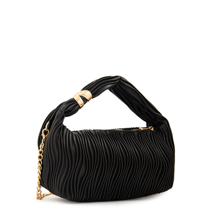Cartera corte oval lissandra pequeña negro