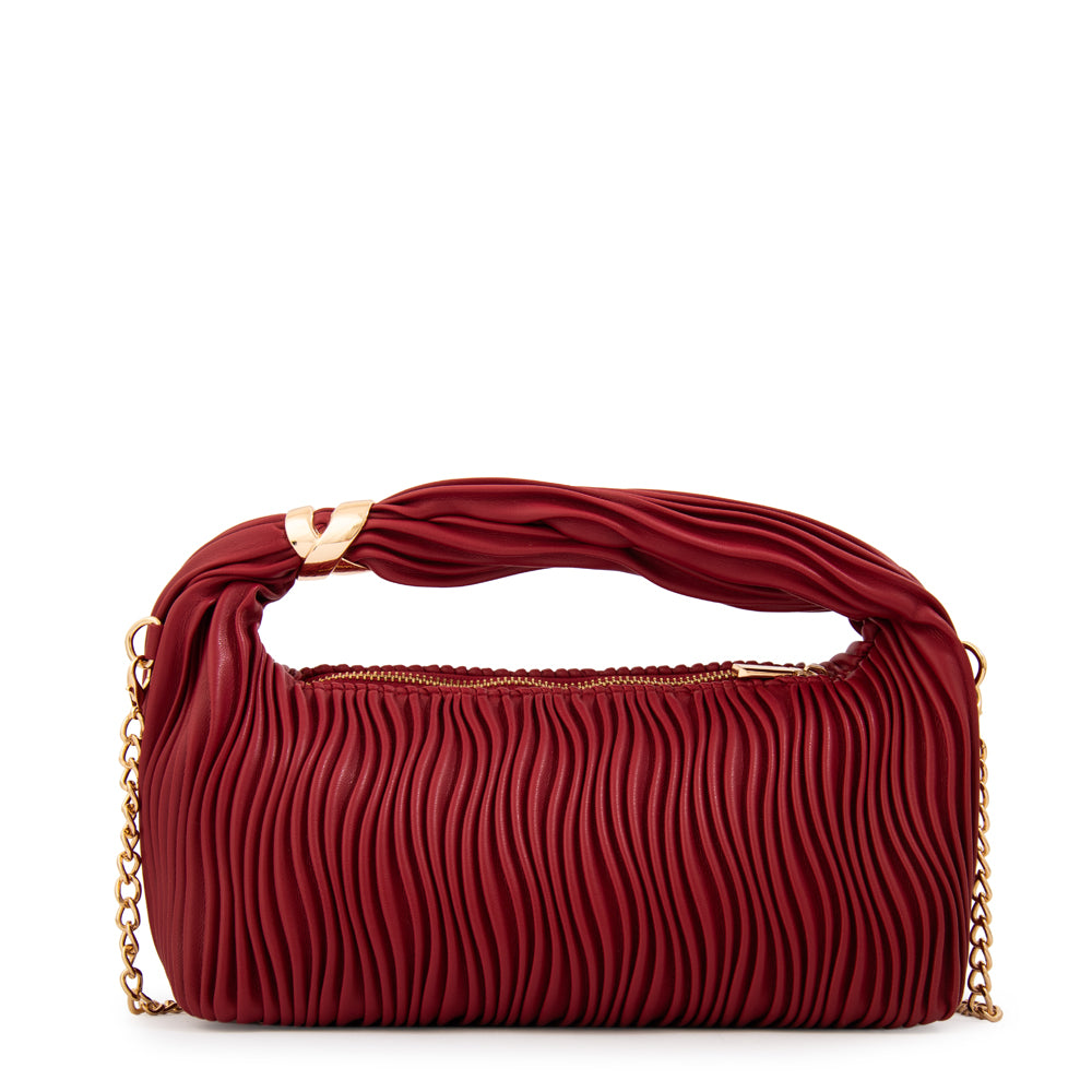 Cartera corte oval lissandra pequeña rojo