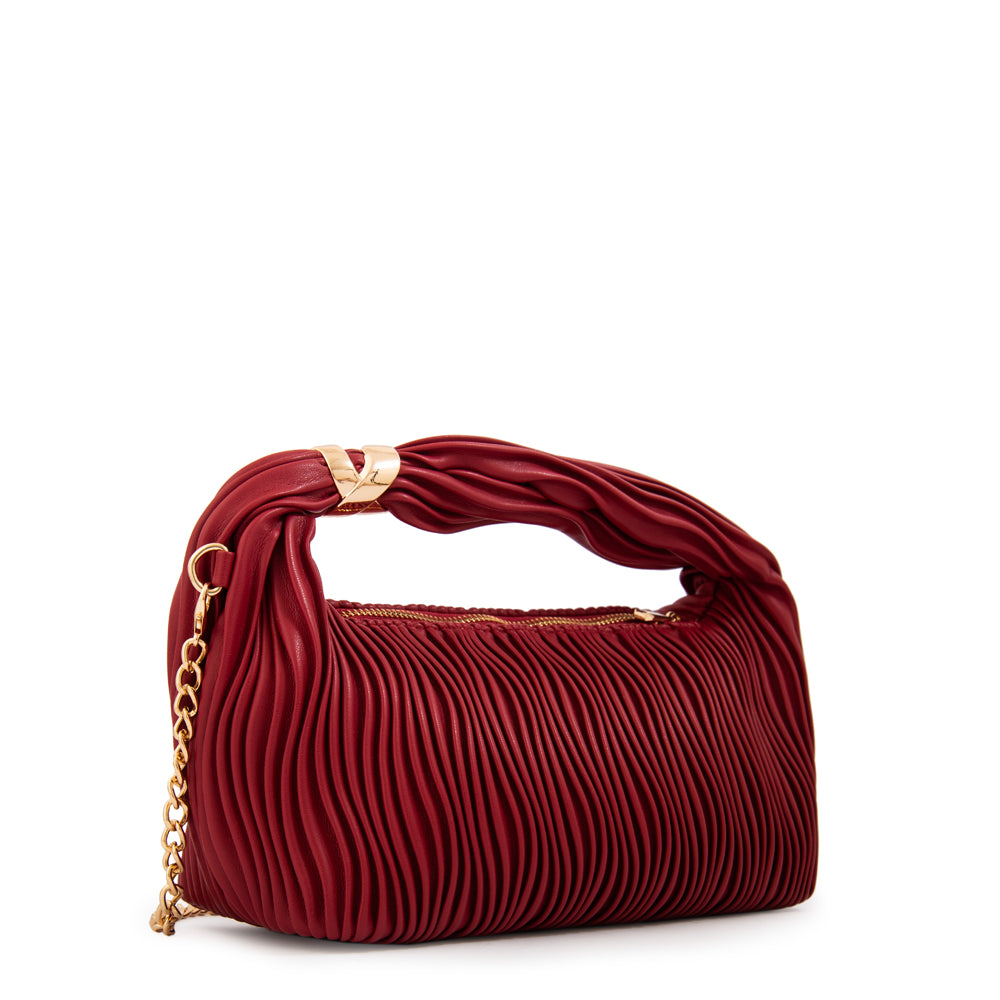 Cartera corte oval lissandra pequeña rojo