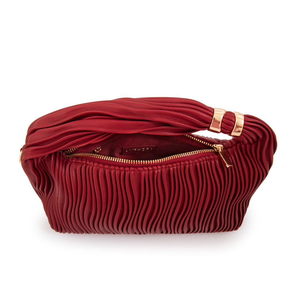 Cartera corte oval lissandra pequeña rojo