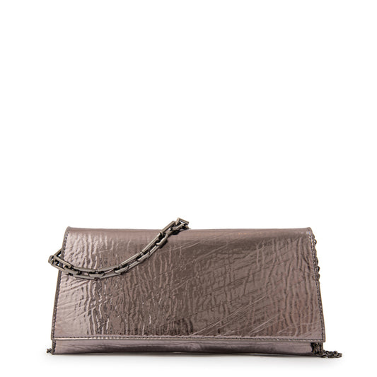 Cartera fiesta eva pequeña plateado oscuro