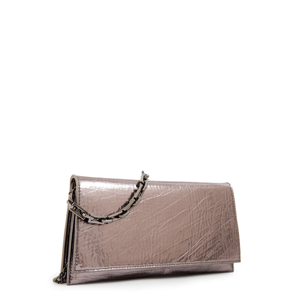 Cartera fiesta eva pequeña plateado oscuro