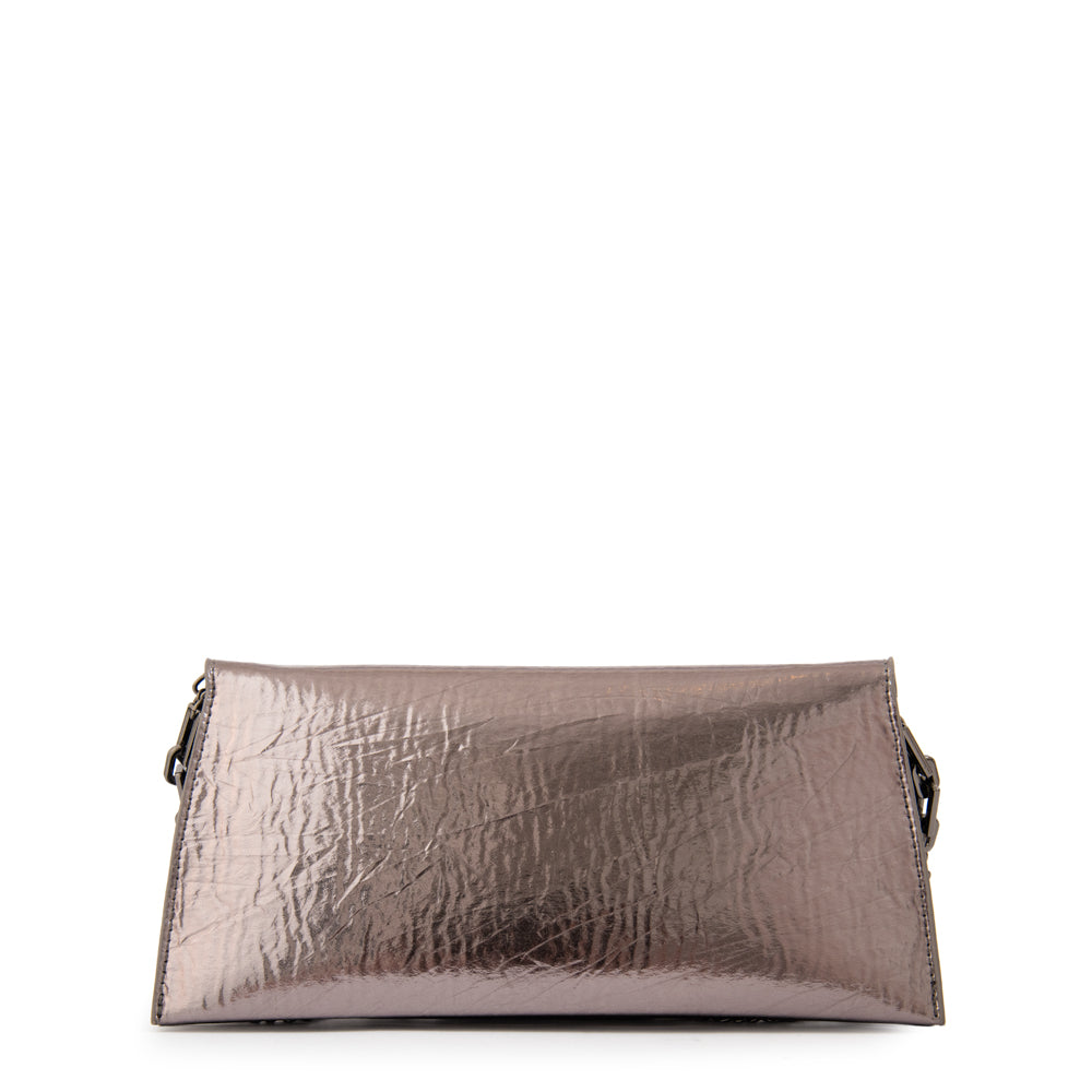 Cartera fiesta eva pequeña plateado oscuro