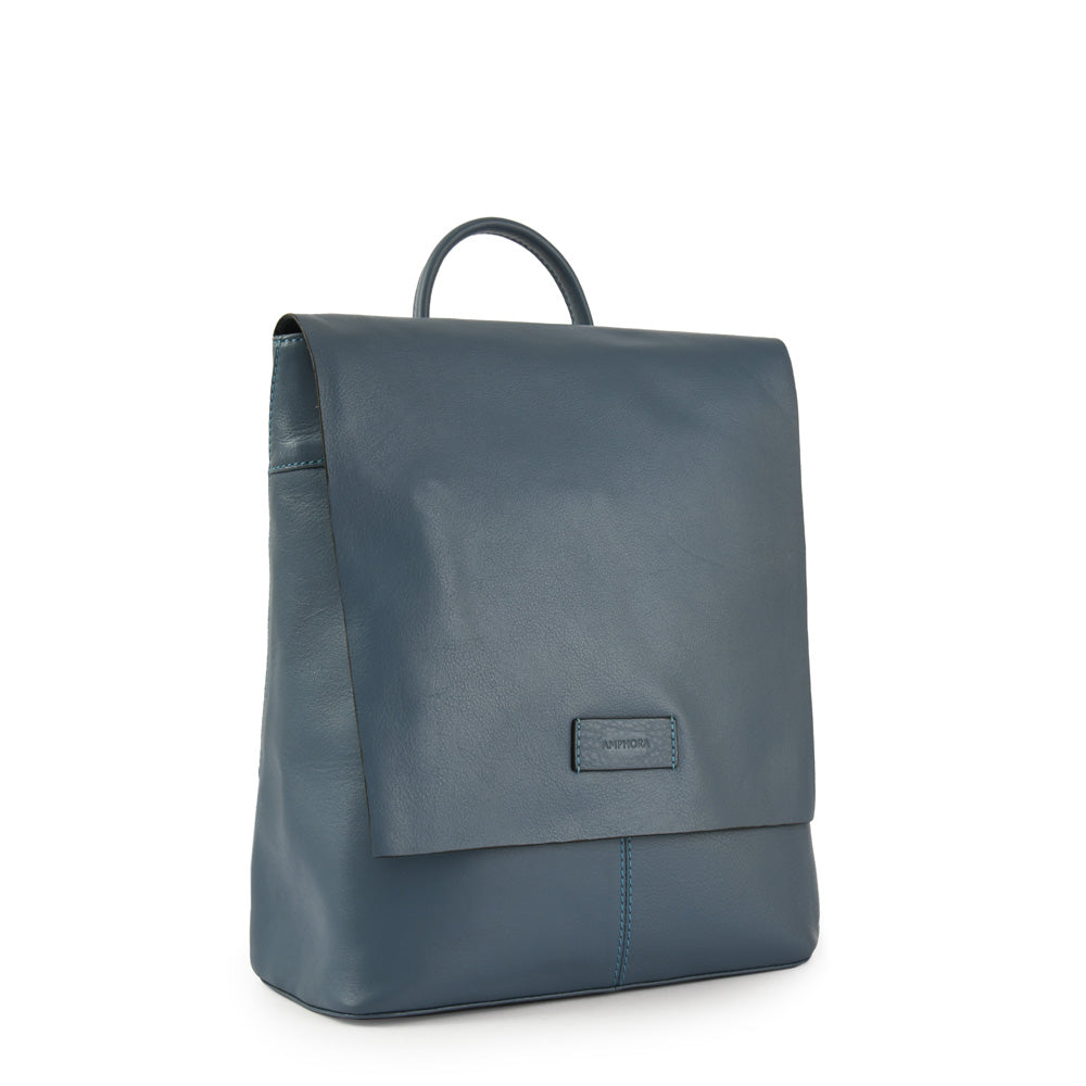 Mochila parana cuero celeste