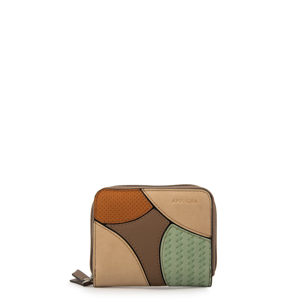 Billetera cierre exterior oriani pequeña taupe