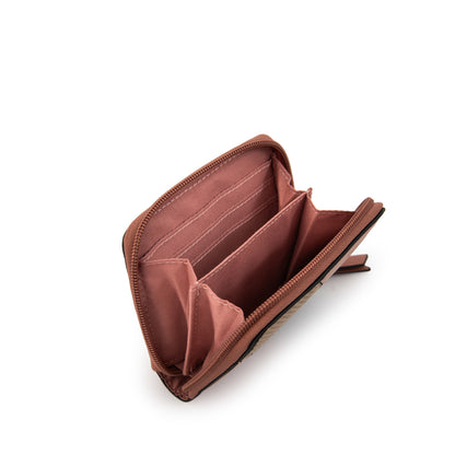 Billetera cierre exterior oriani pequeña rosa viejo