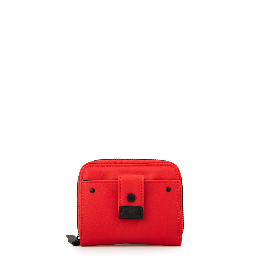 Billetera con cierre exterior jasper pequeña rojo