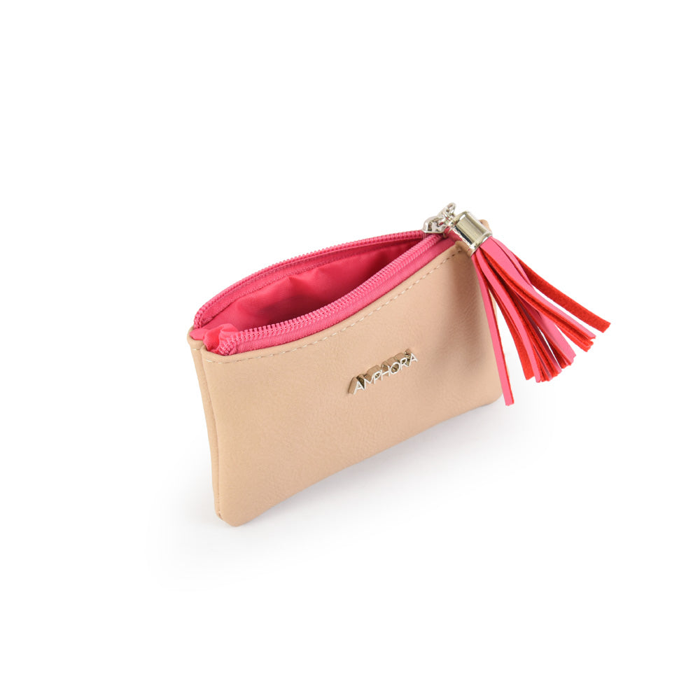 Monedero rectangular budapest pequeña beige