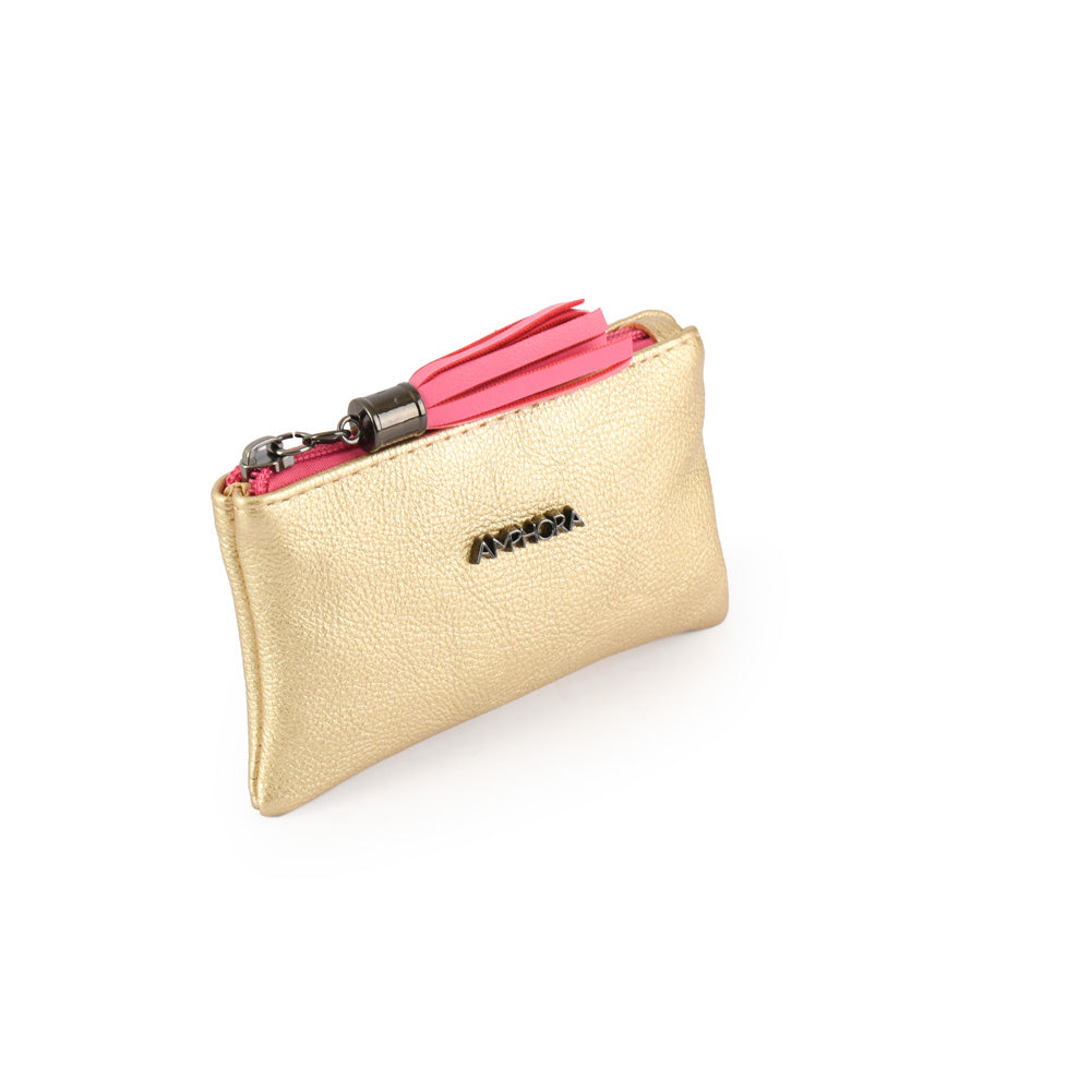 Monedero rectangular budapest pequeña dorado