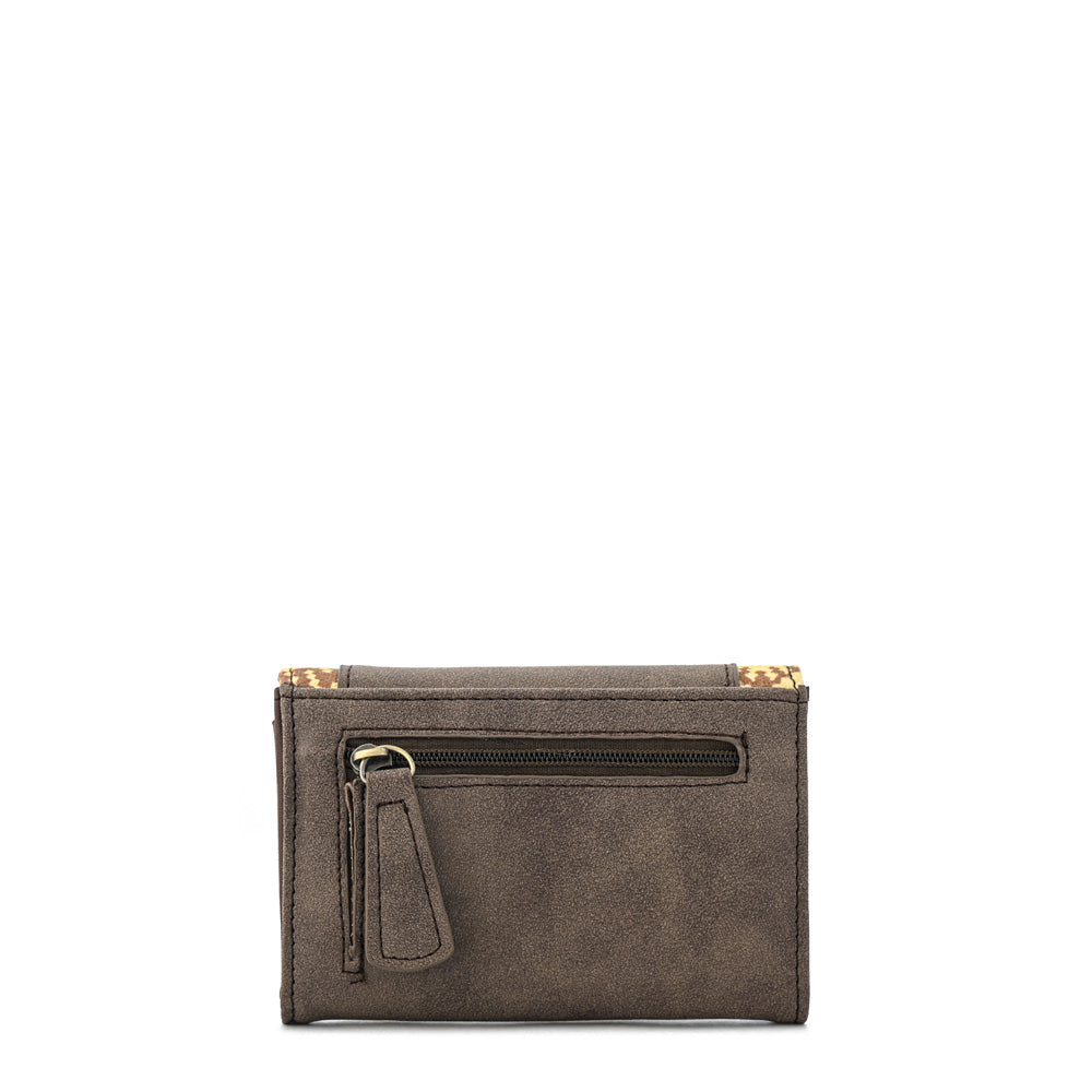 Billetera acordeon calvin pequeña café oscuro