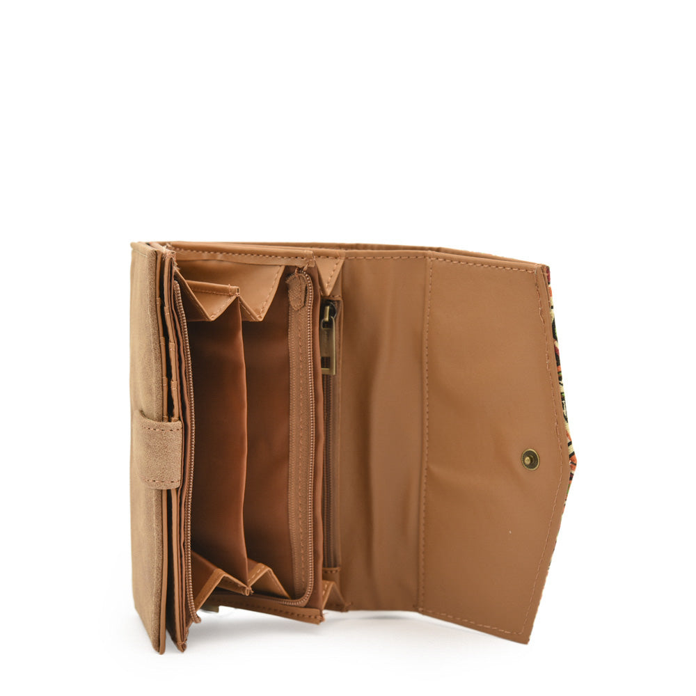 Billetera acordeon calvin mediana café medio