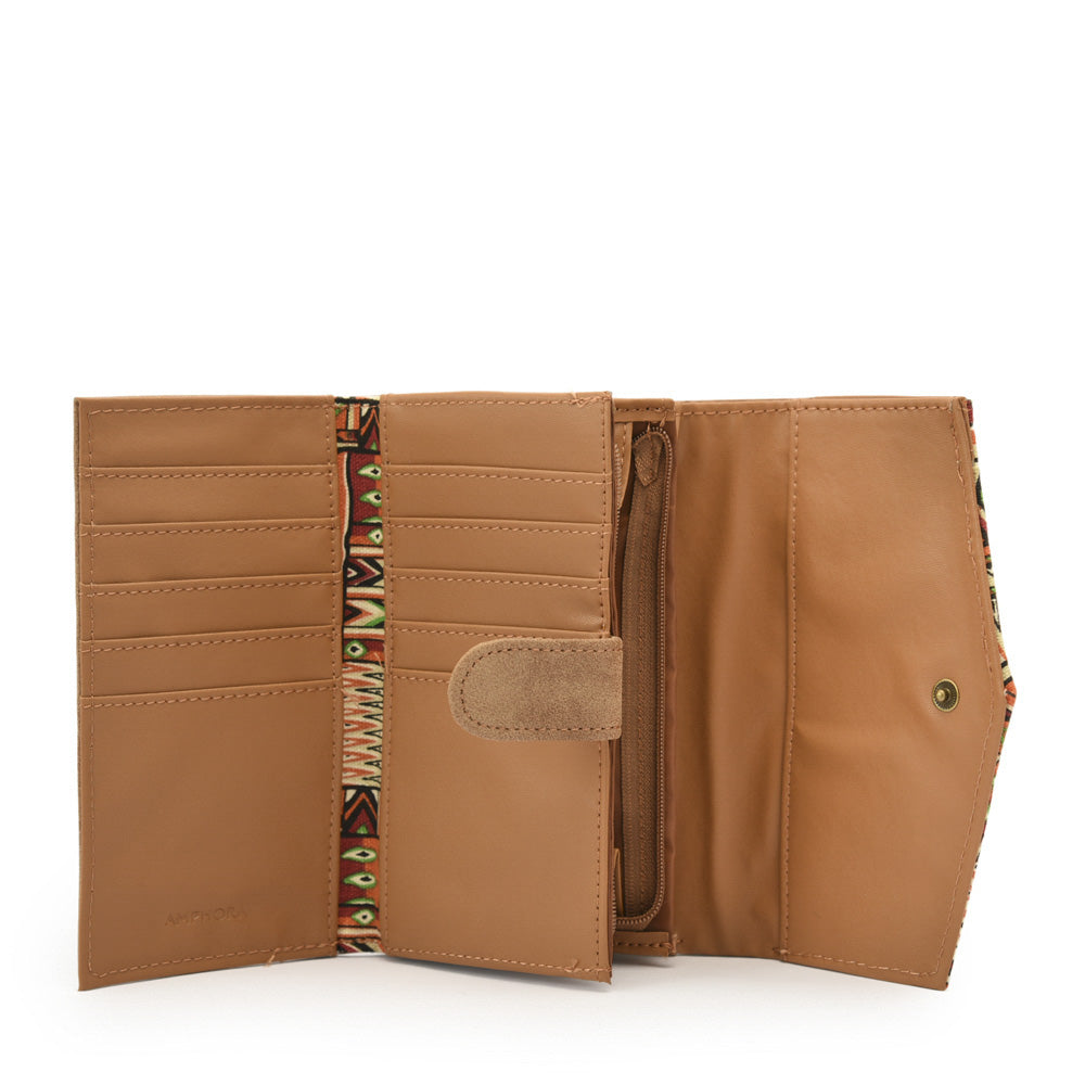 Billetera acordeon calvin mediana café medio