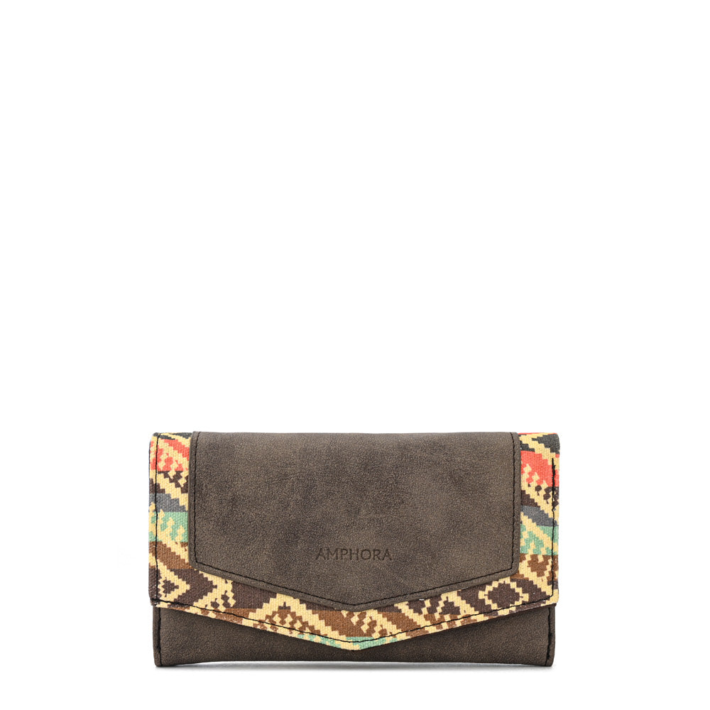 Billetera acordeon calvin mediana café oscuro