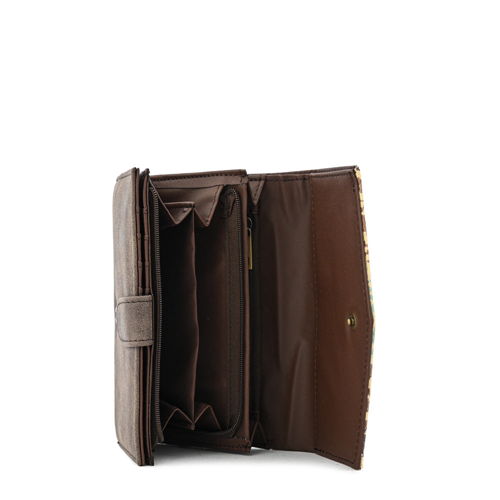 Billetera acordeon calvin mediana café oscuro