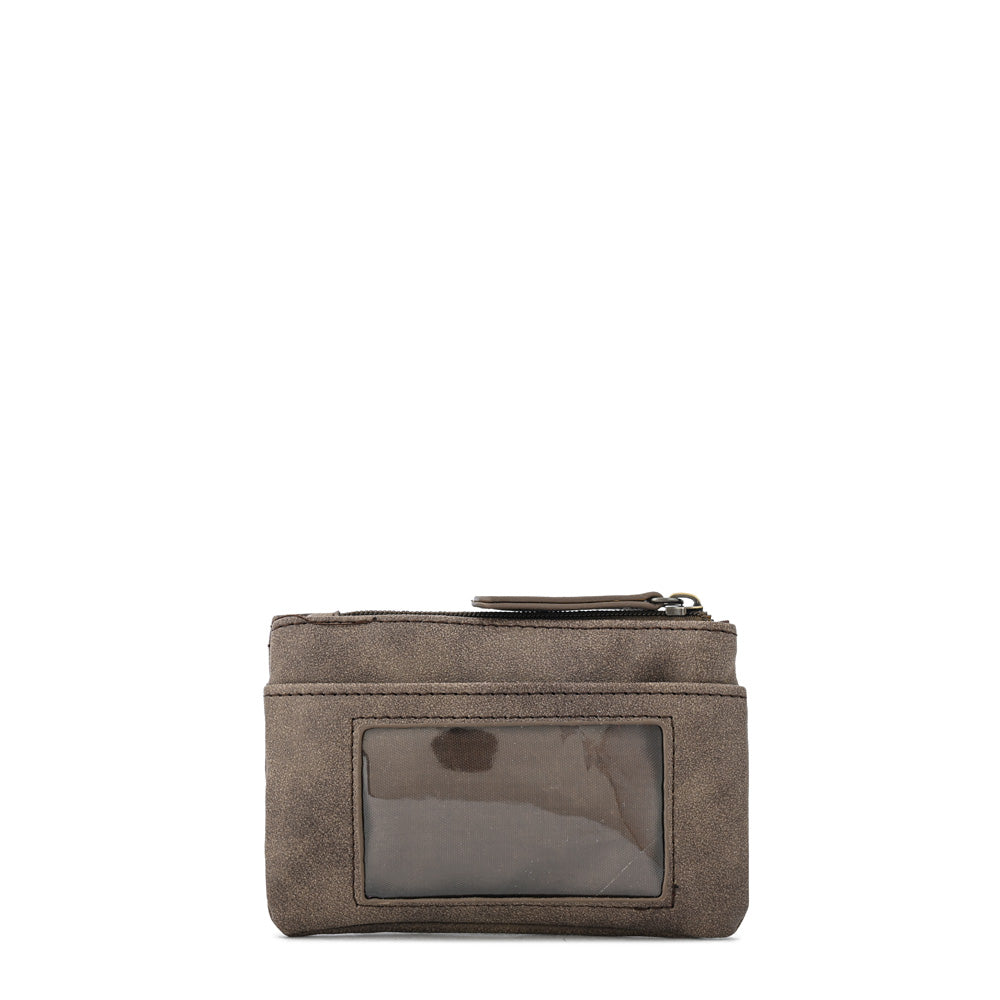 Monedero rectangular calvin pequeña café oscuro