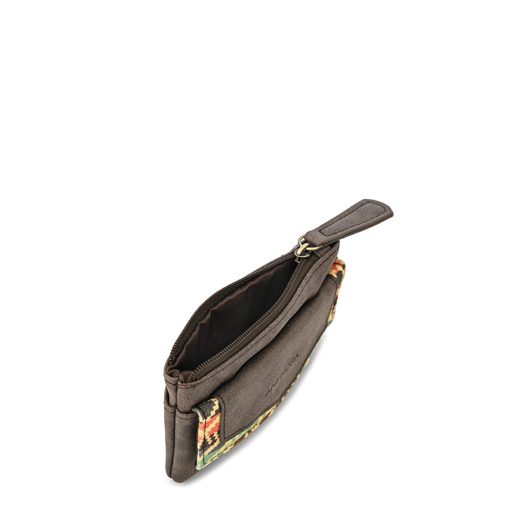 Monedero rectangular calvin pequeña café oscuro