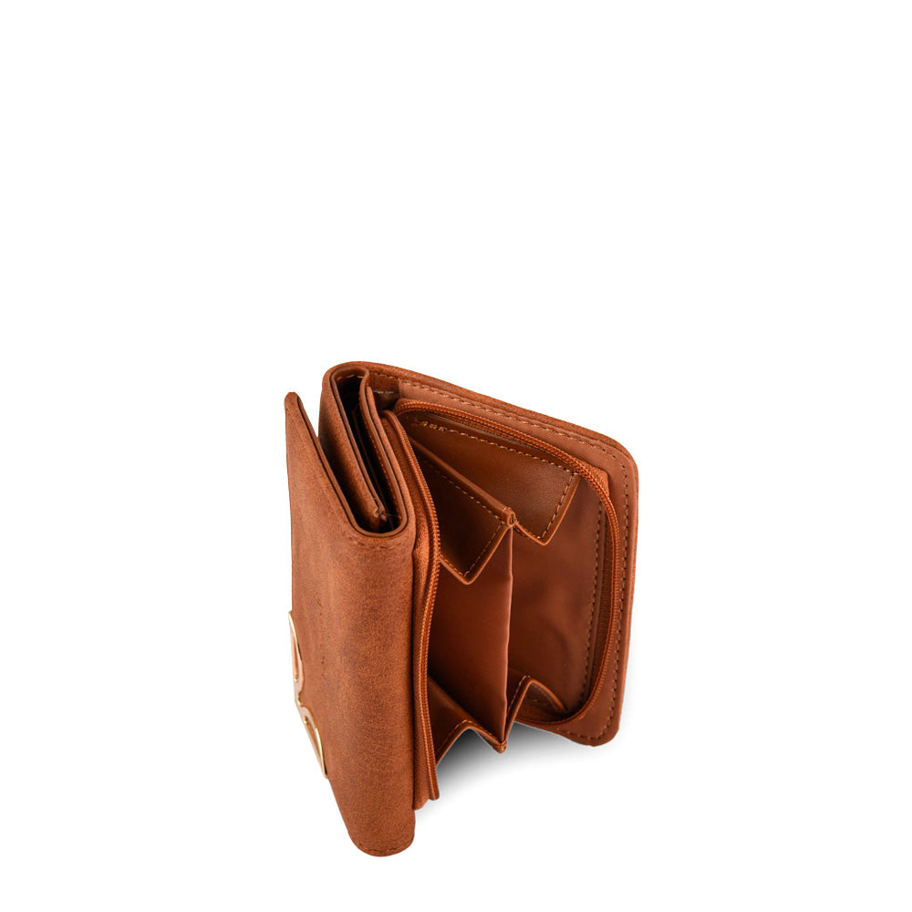 Billetera Cierre Exterior Pequeña Eleonor Cafe Medio – Amphora Chile