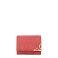 Billetera cierre exterior eleonor pequeña rojo oscuro