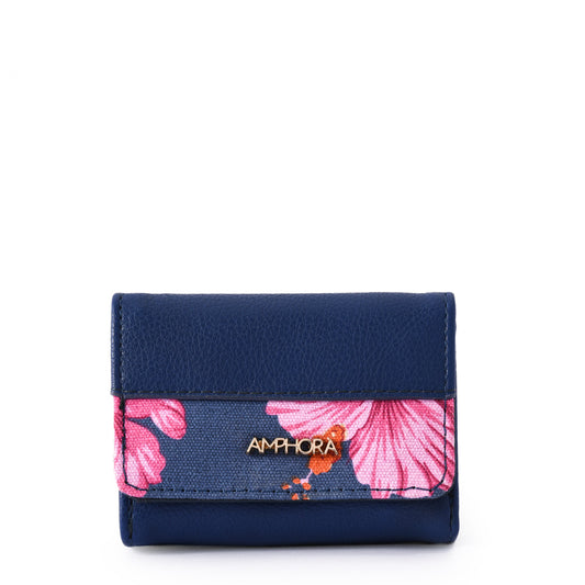 amphora animalia billetera cierre exterior chica azul