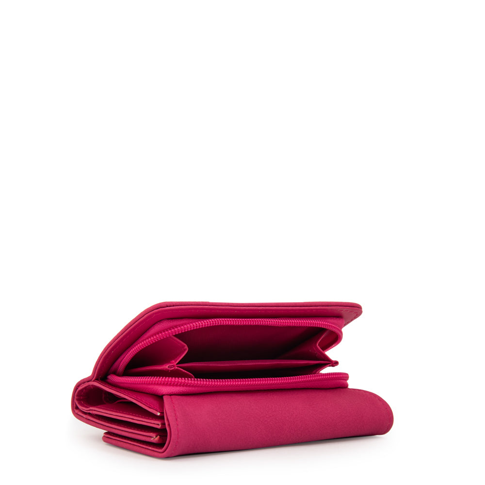 Billetera con cierre exterior catriel mediana fucsia