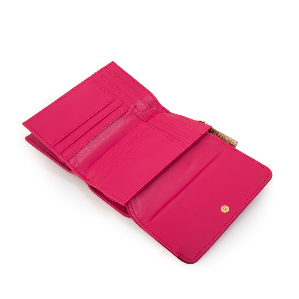Billetera con cierre exterior catriel mediana fucsia