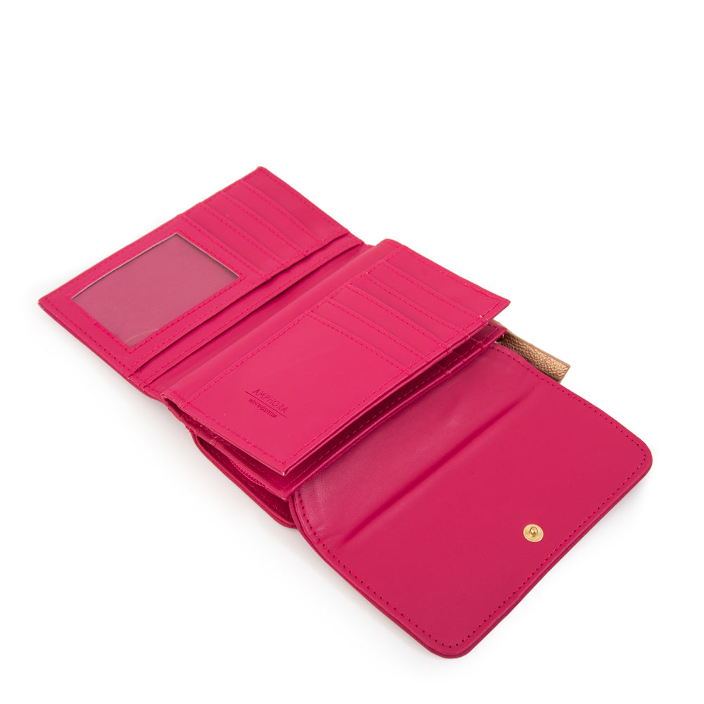 Billetera con cierre exterior catriel mediana fucsia