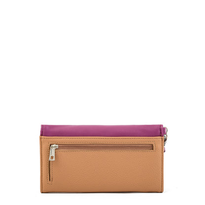 Chequera con flap murcie beige oscuro