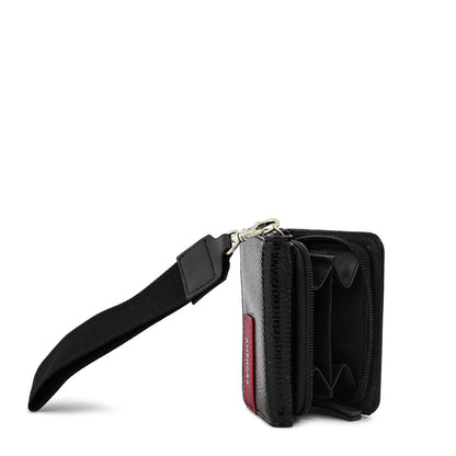 Billetera Pequeña Cierre Exterior Metallique Negro