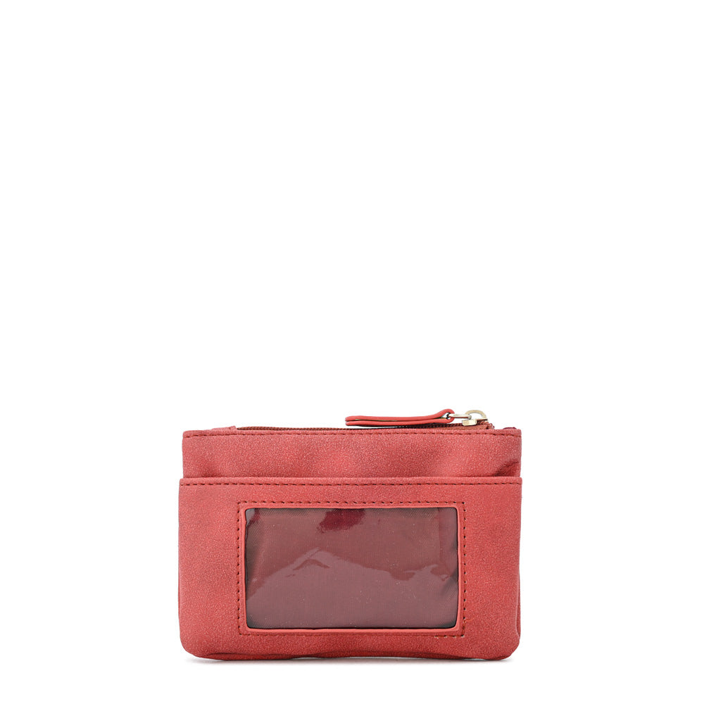 Monedero rectangular eleonor pequeña rojo oscuro