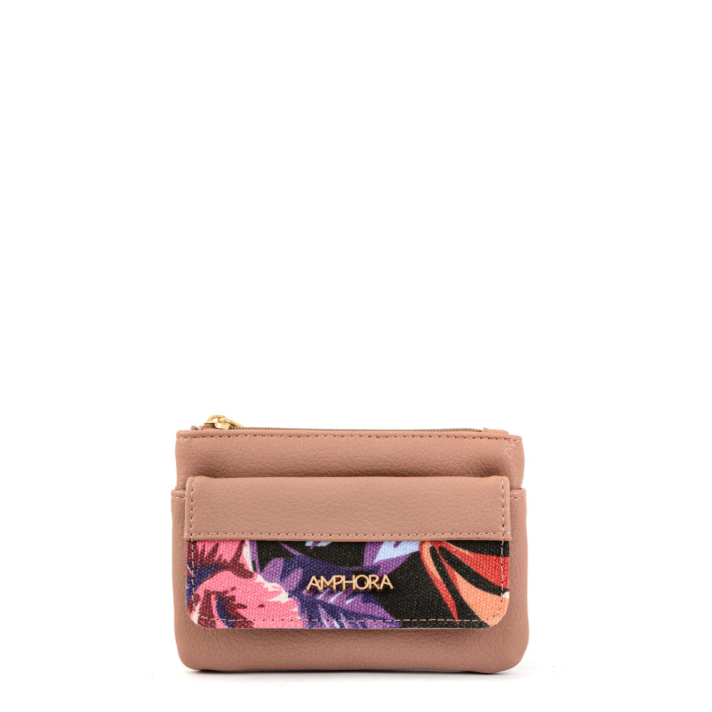 Monedero rectangular animalia pequeña rosa viejo