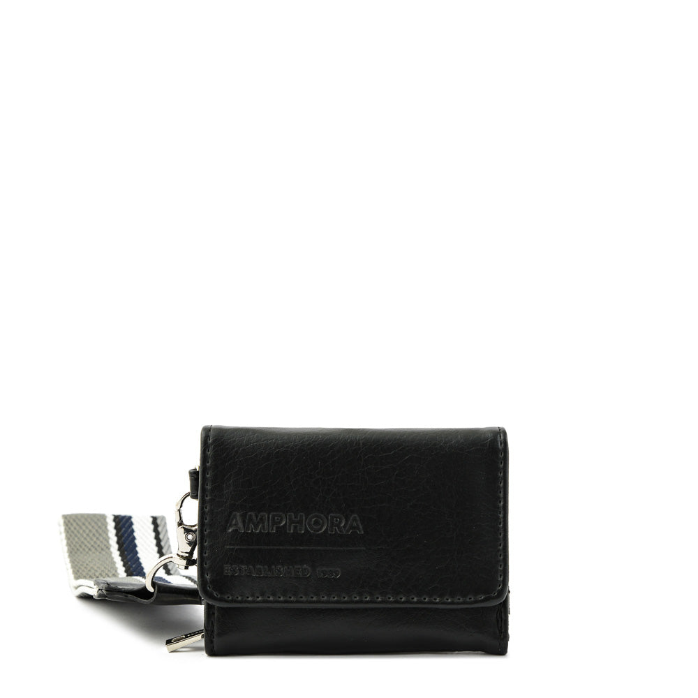 Billetera villazon cierre exterior pequeña negro