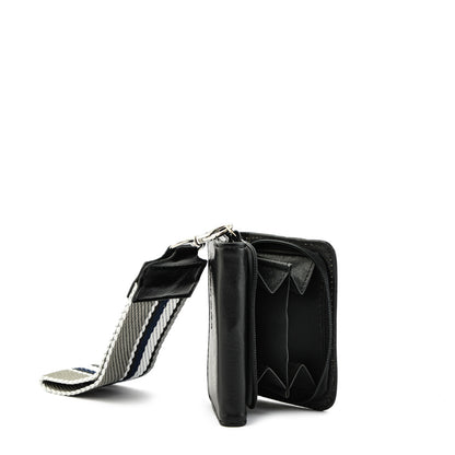 Billetera villazon cierre exterior pequeña negro