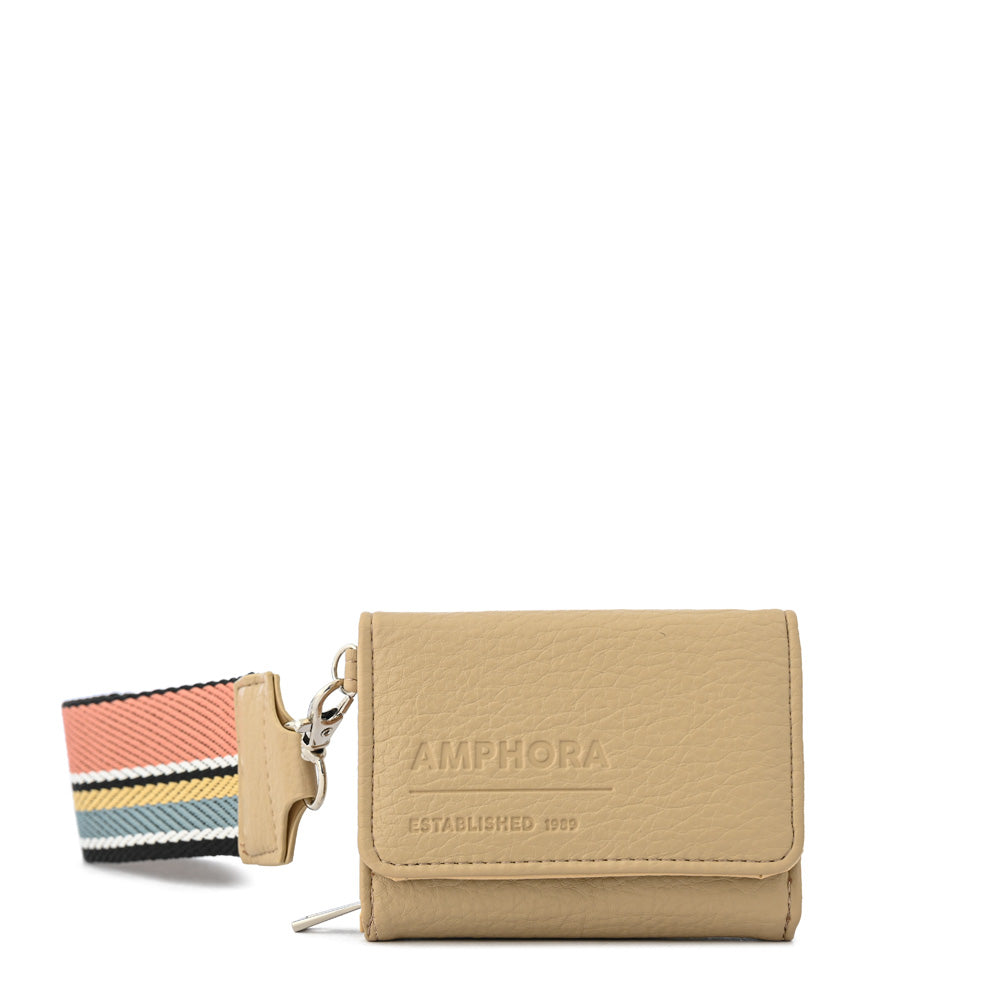 Billetera cierre exterior villazon pequeña beige