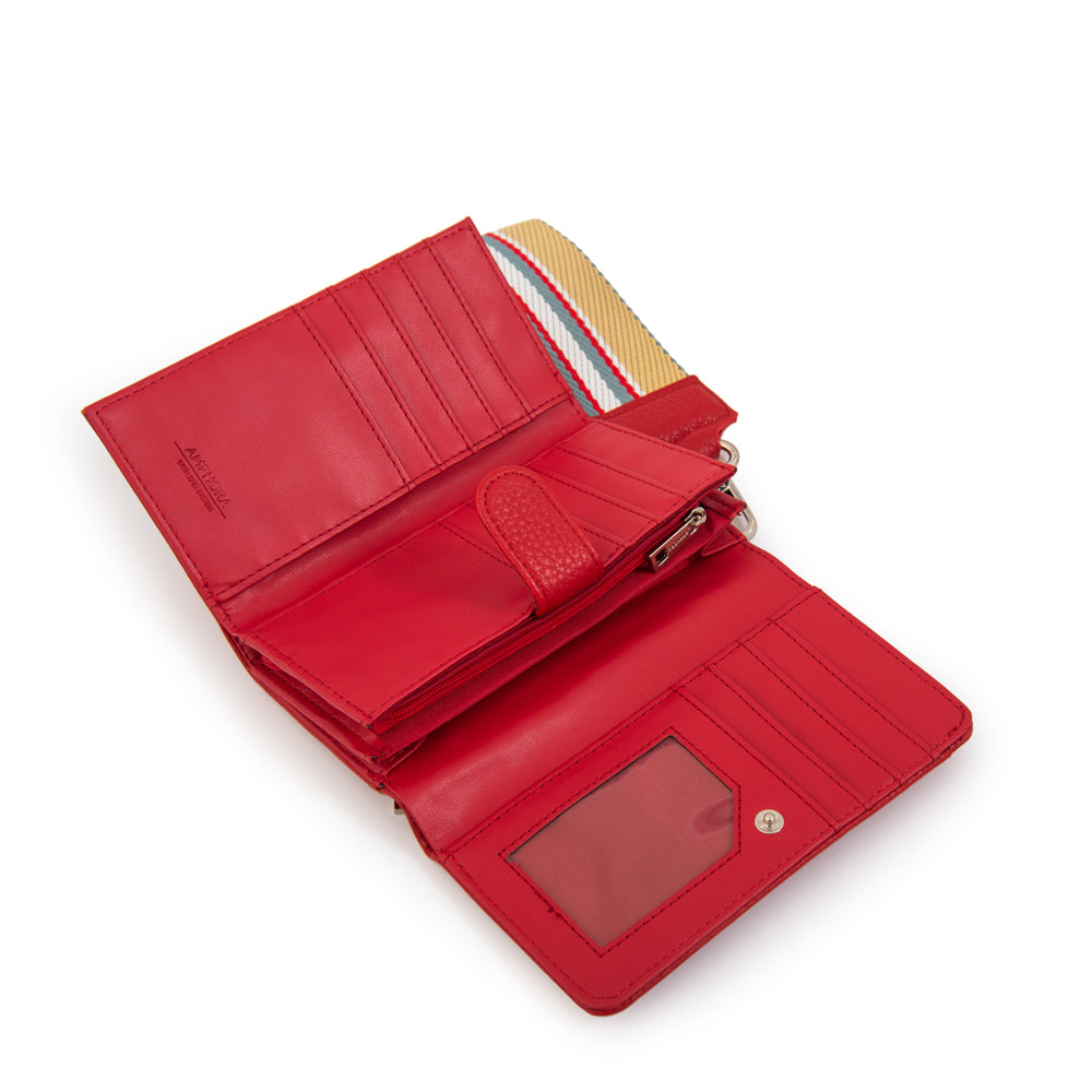 Billetera acordeon villazon mediana rojo