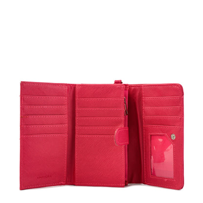 Billetera villazon acordeon mediana fucsia