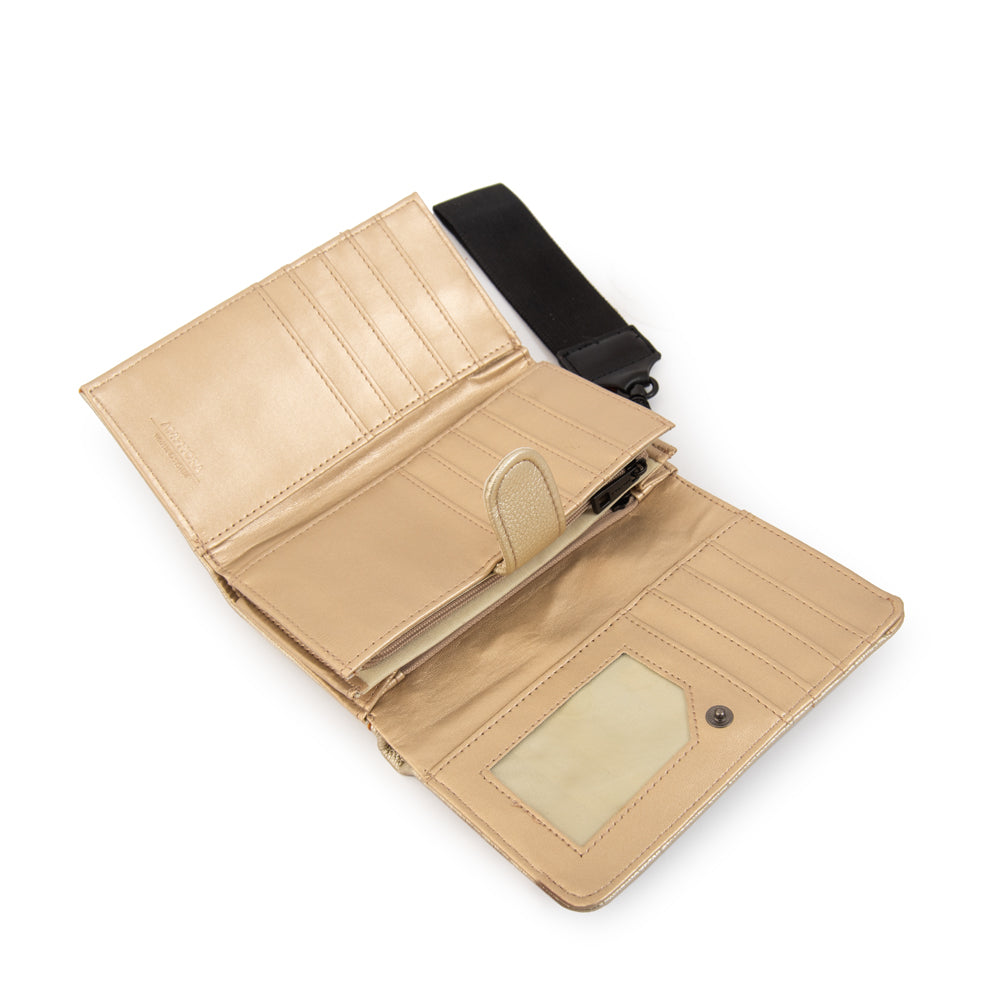 Billetera acordeon lambert pequeña dorado