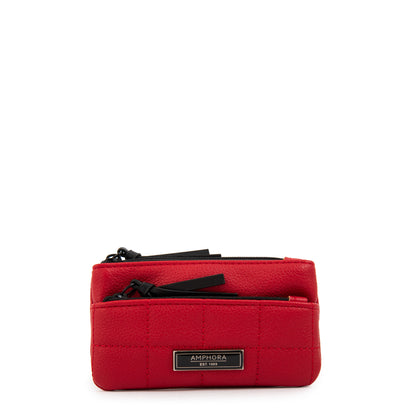 Monedero doble cierre lambert rojo