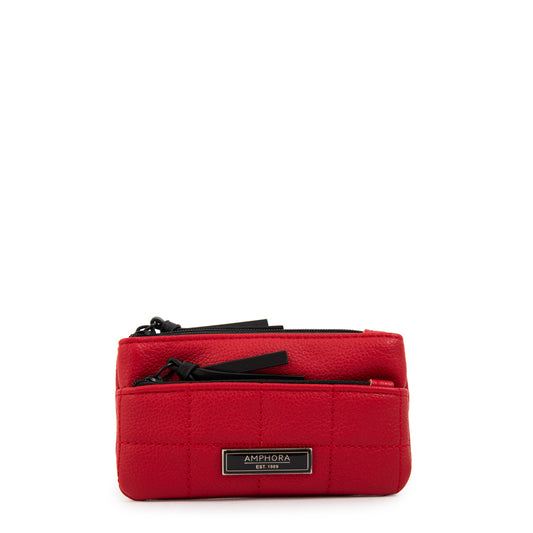 Monedero doble cierre lambert rojo
