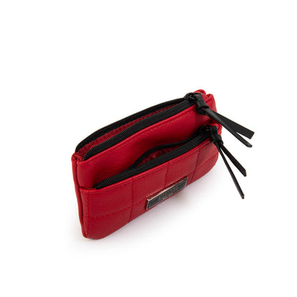 Monedero doble cierre lambert rojo