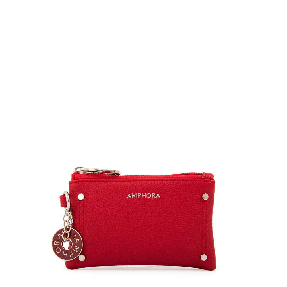 Monedero rectangular alina pequeña rojo