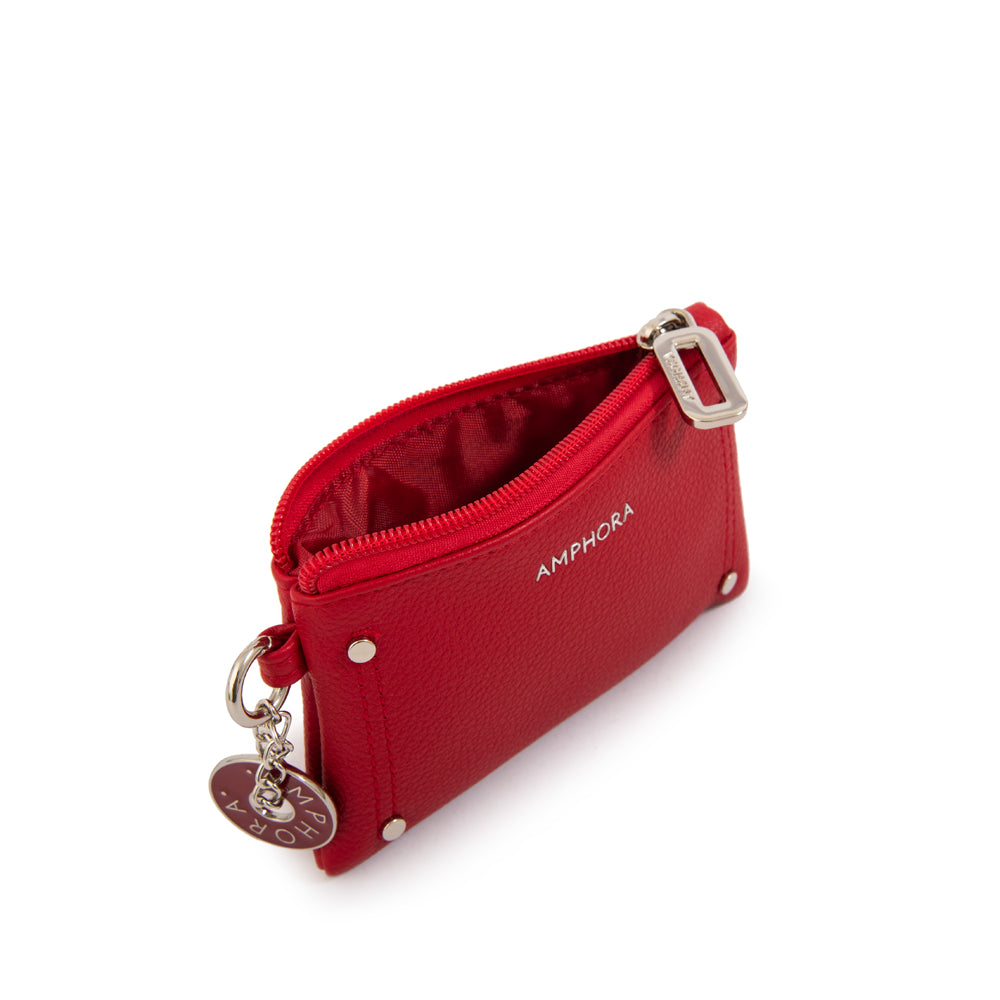Monedero rectangular alina pequeña rojo