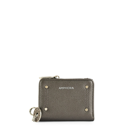 Billetera pequeña alina plateado oscuro