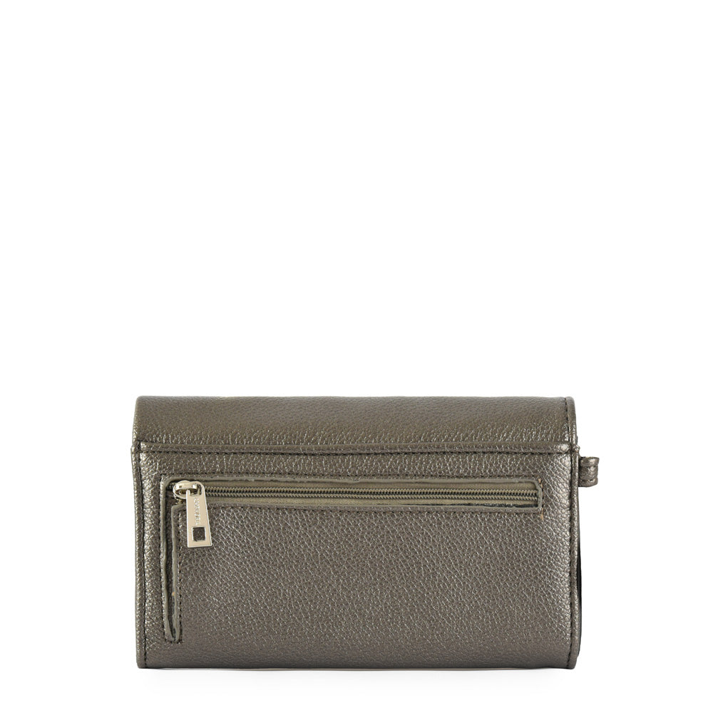 Billetera alina mediana plateado oscuro