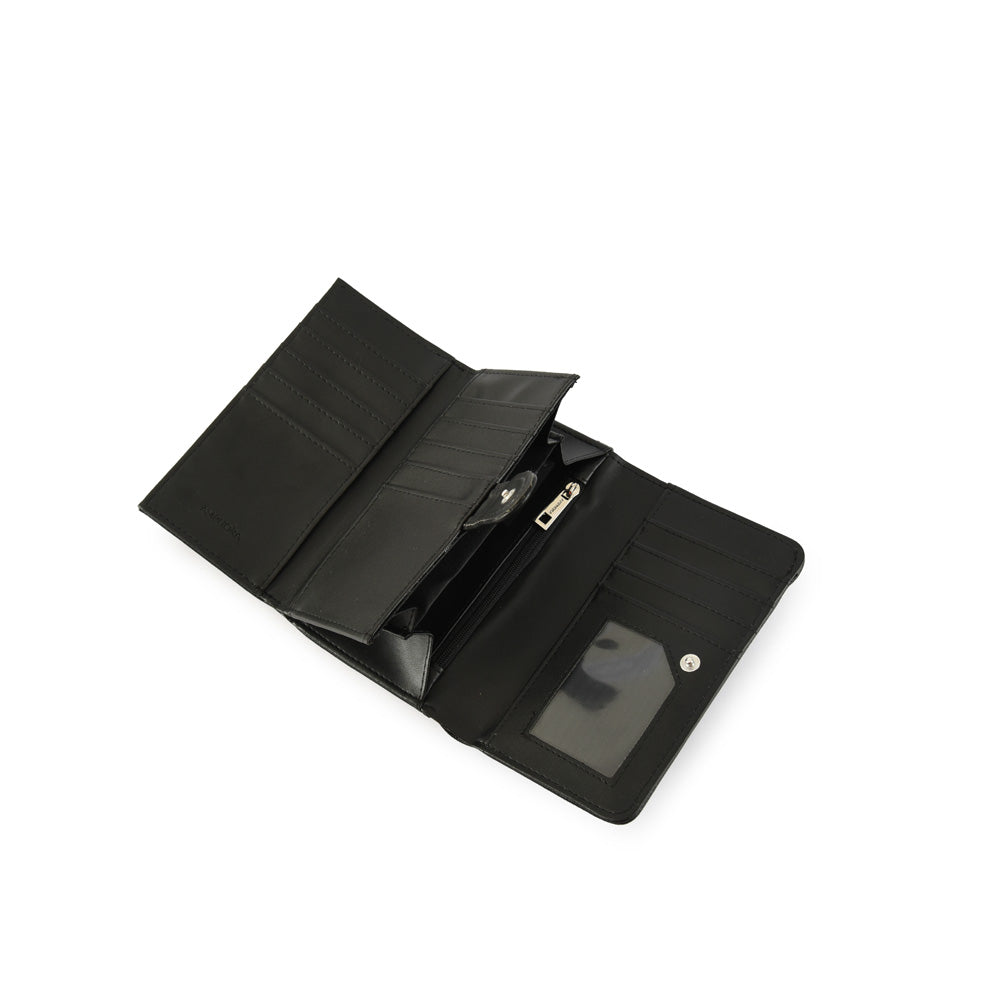 Billetera mediana alina plateado oscuro