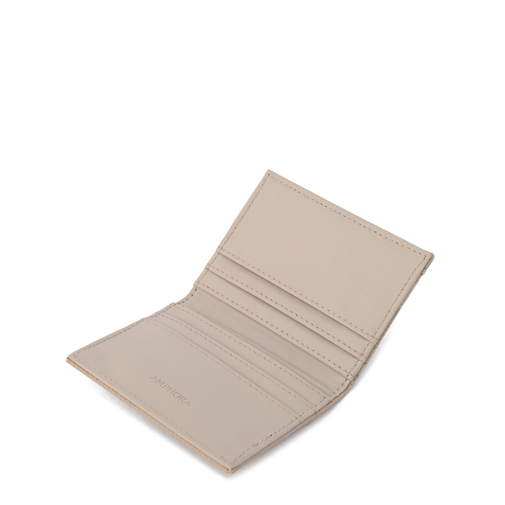 Tarjetero con ventana aina pequeña taupe