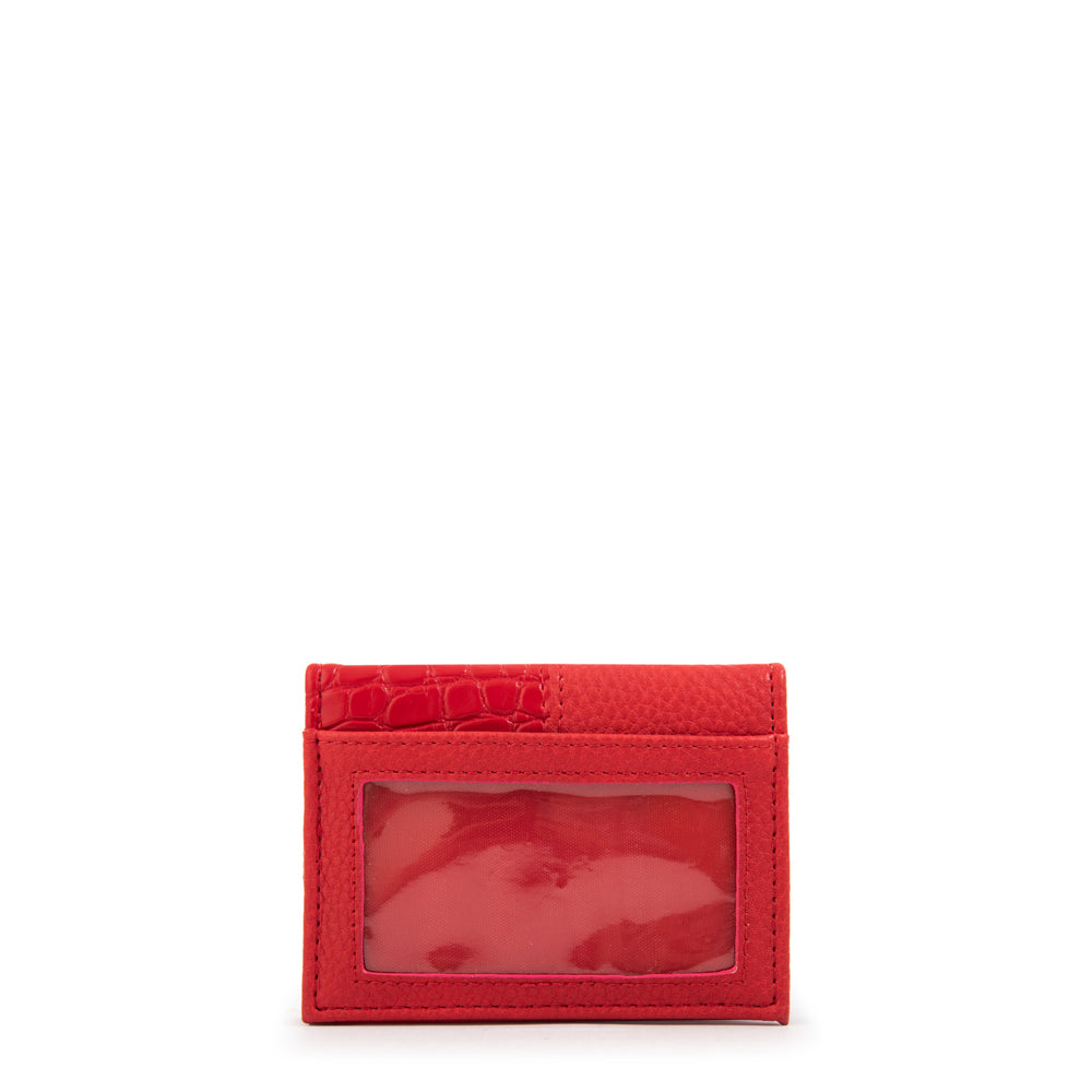 Tarjetero con ventana aina pequeña rojo