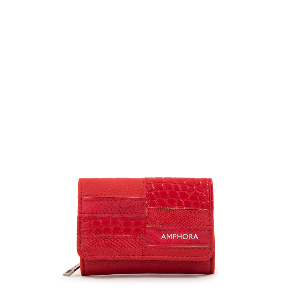 Billetera cierre exterior aina rojo