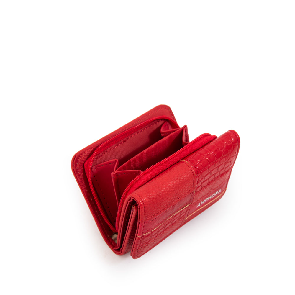Billetera cierre exterior aina rojo