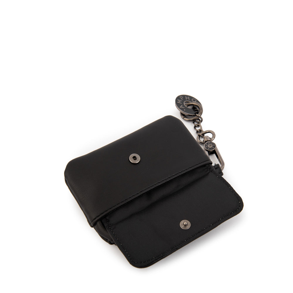 Monedero con bolsillo frontal vania pequeña negro