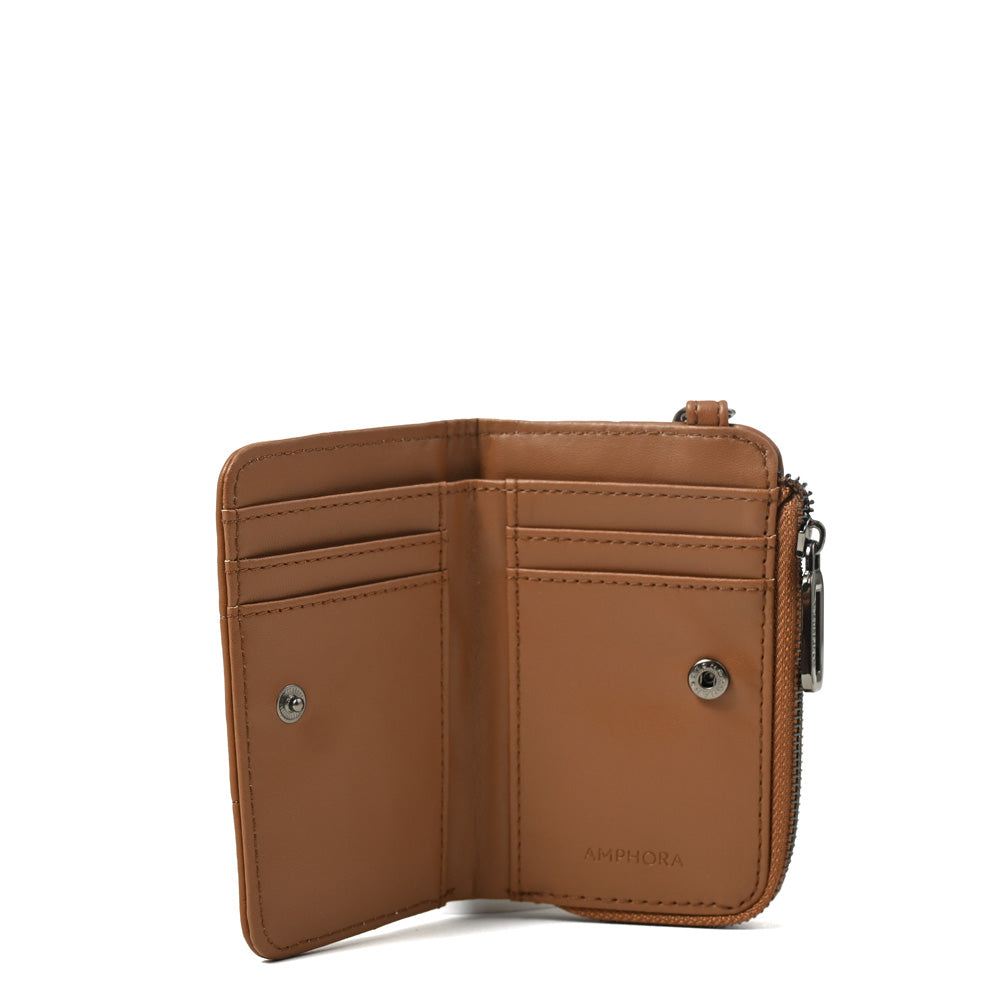 Billetera vania pequeña camel